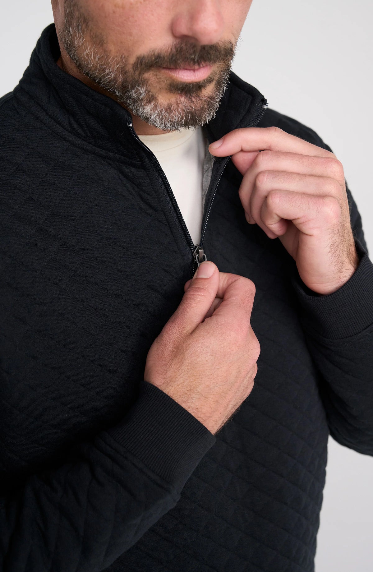 Quarter-zip Pullover - Black