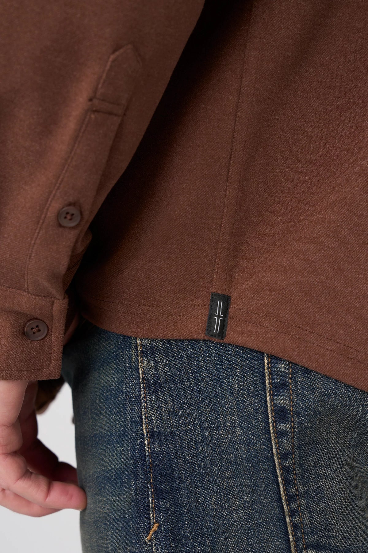 Flap Pocket Overshirt - Chocolate Sauce