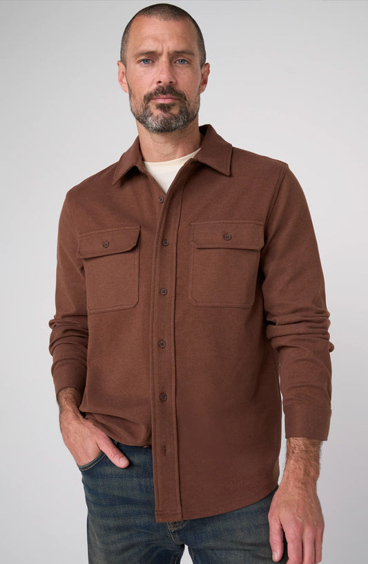Flap Pocket Overshirt - Chocolate Sauce