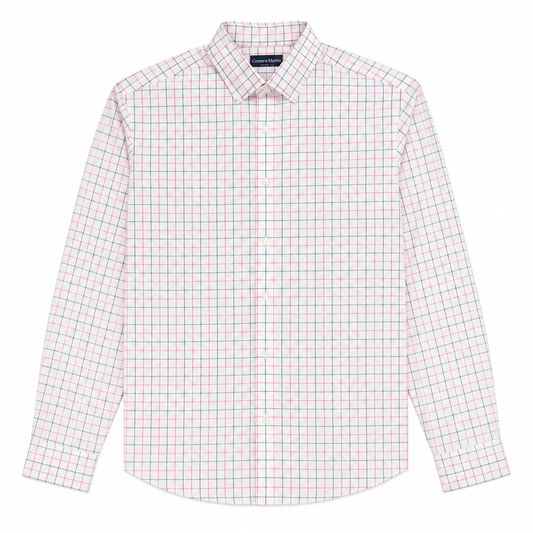 Leeward No Tuck - True Pink Watershed Plaid