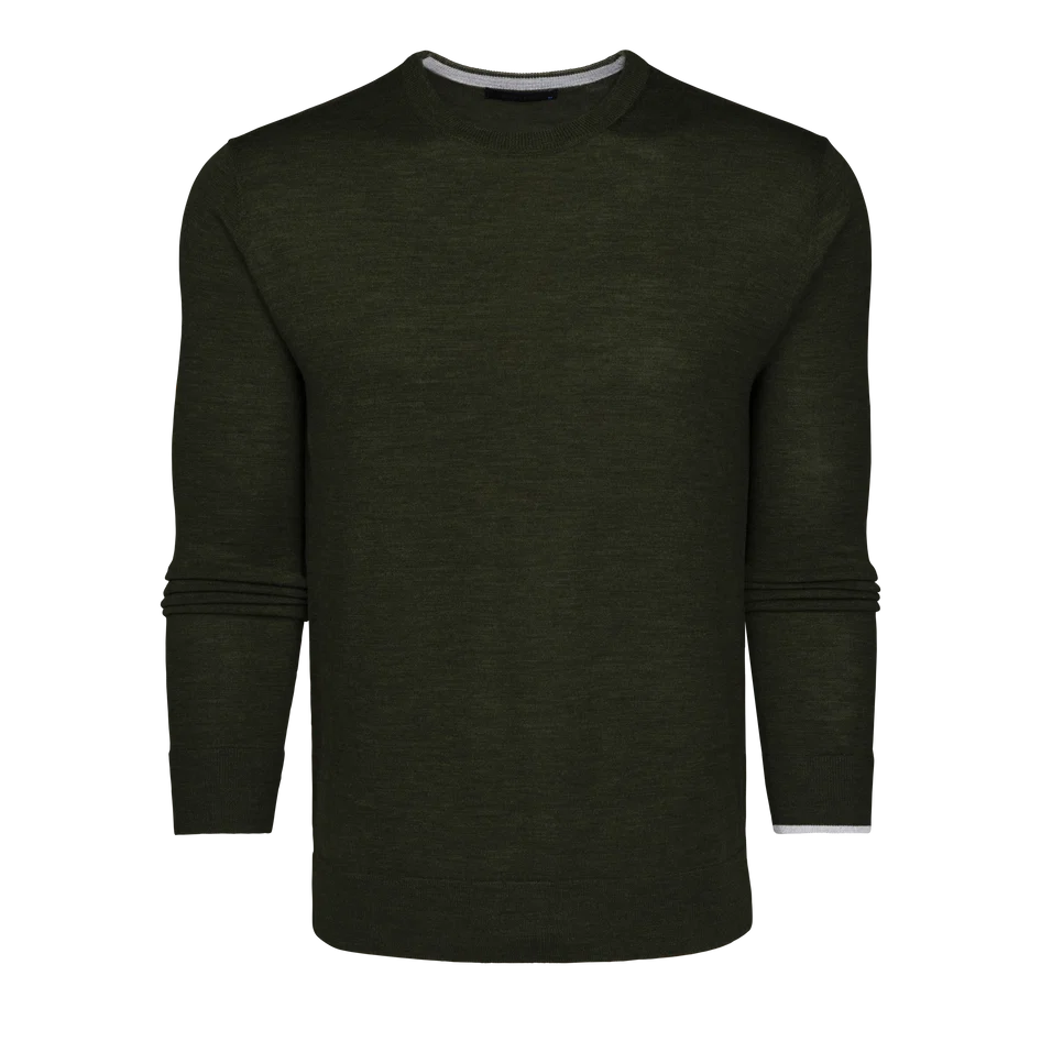 Saratoga Crewneck Sweater - Midnight Camp Green