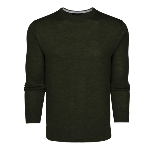 Saratoga Crewneck Sweater - Midnight Camp Green