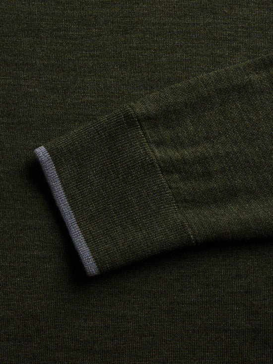 Saratoga Crewneck Sweater - Midnight Camp Green