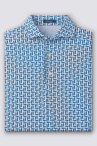 Collins Performance Polo - White/Navy Collins