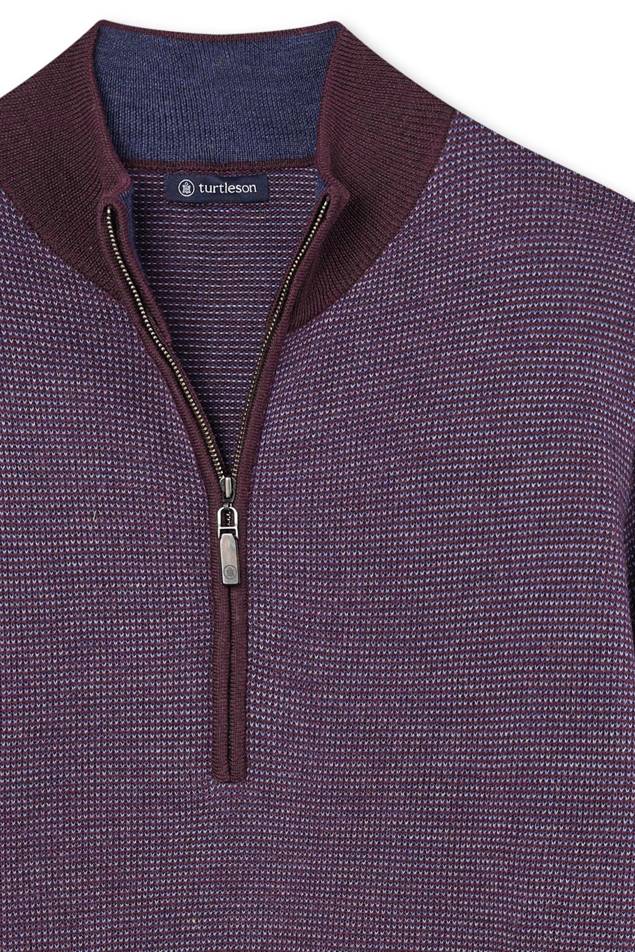 Ace Birdseye Quarter-Zip Sweater -Mulled Berry/Academy