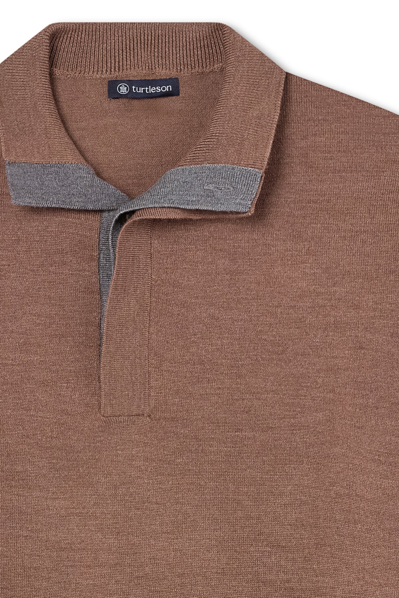 Marshall Quarter Button - Mocha Heather