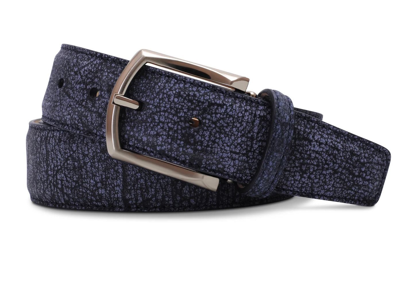 Navy Italian Suede Belt