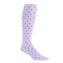 Load image into Gallery viewer, Lavender with Purple Dot Cotton Sock
