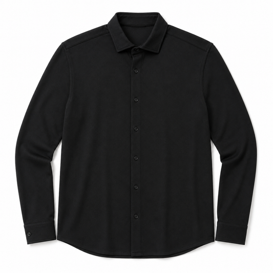 Origin Pique Long Sleeve - Black