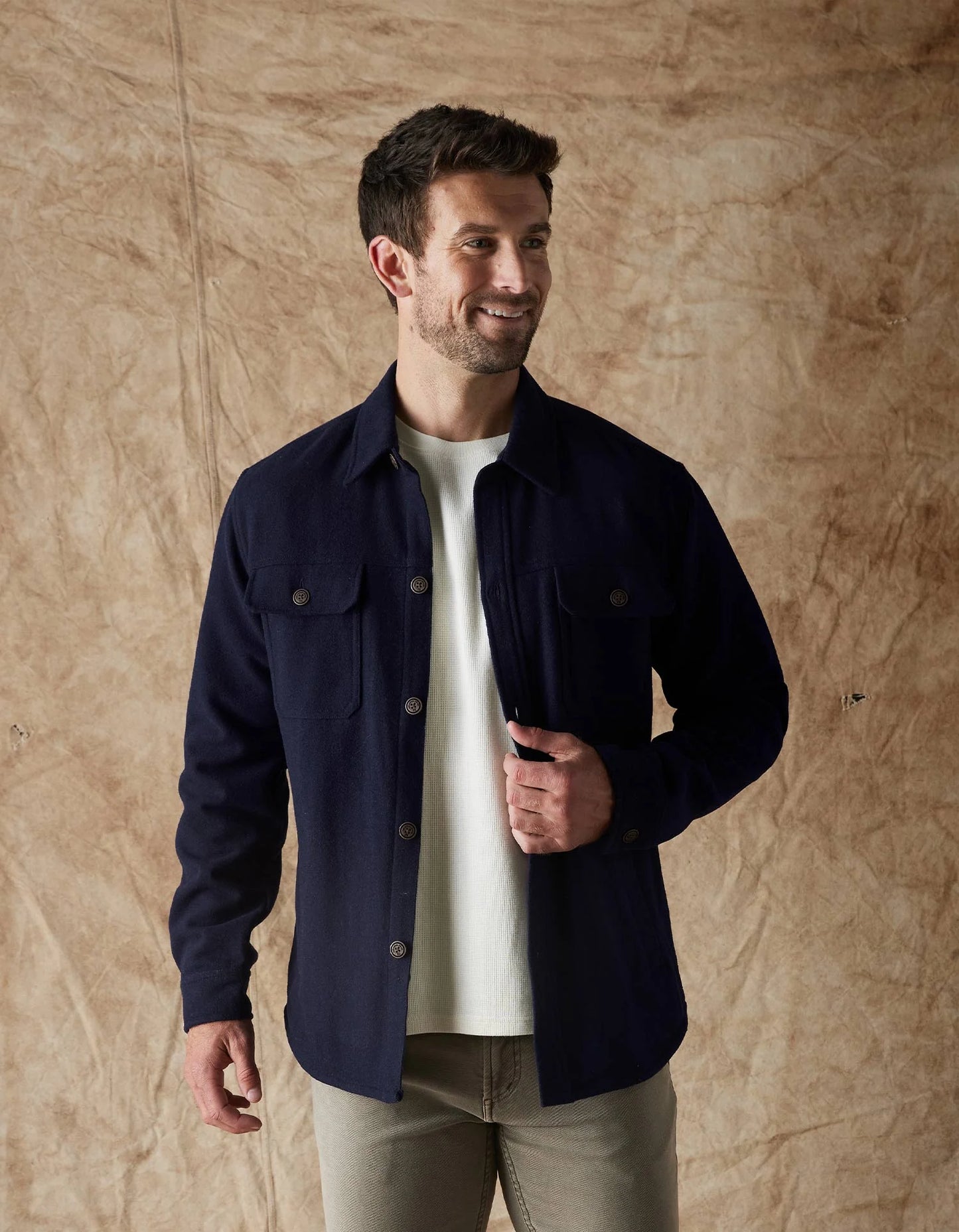Brightside Flannel Lined Workwear Jacket - Navy