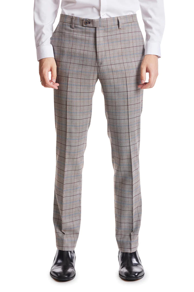 Downing Dress Pants - Tawny Blue Burg Check