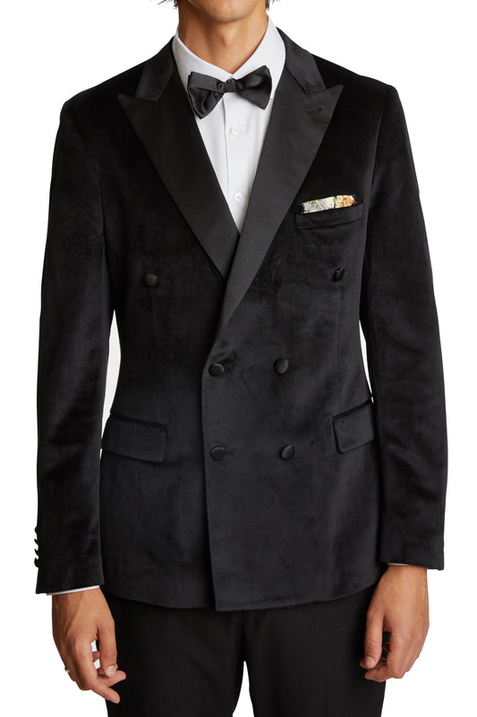 Grosvendor Peak Tux Jacket -Pitch Black Velvet