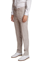 Load image into Gallery viewer, Downing Dress Pants - Tan White Pinstripes
