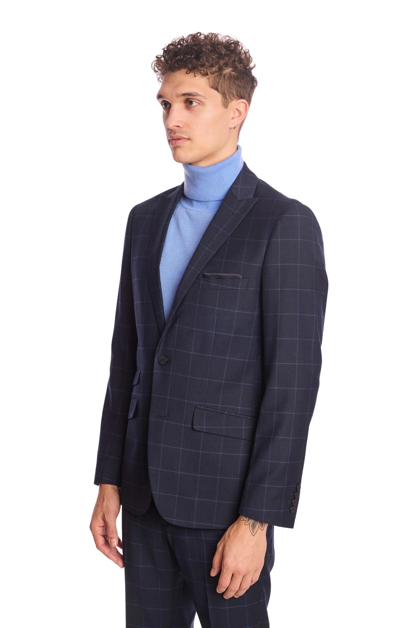 Ashton Peak Jacket - Navy Windowpane