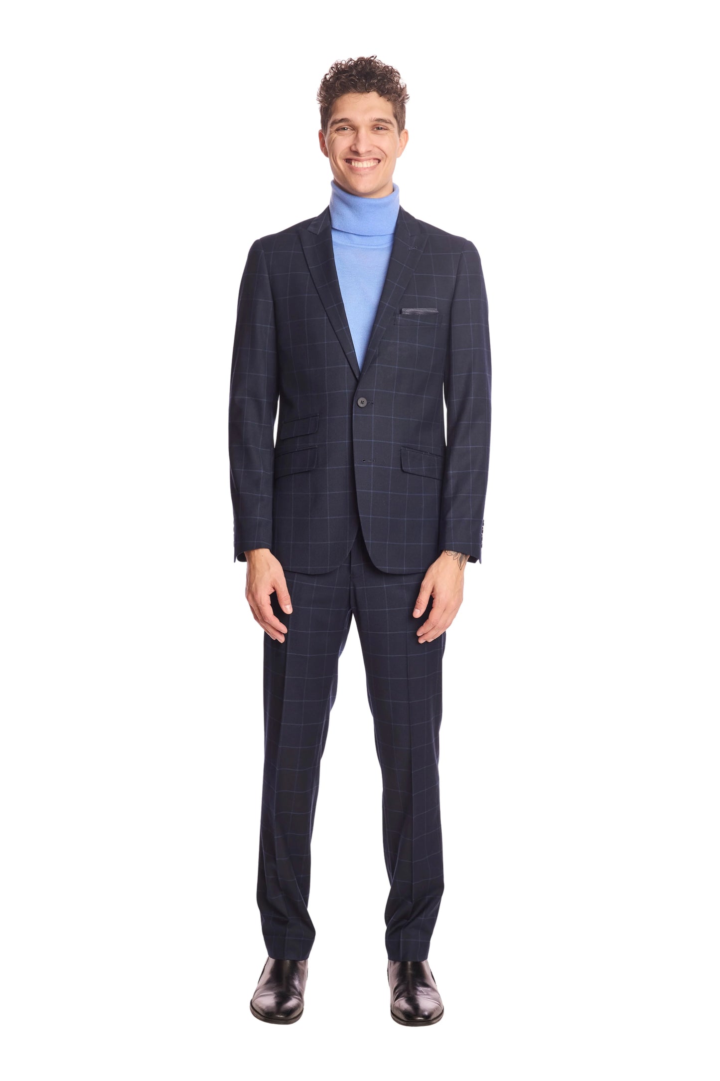 Ashton Peak Jacket - Navy Windowpane