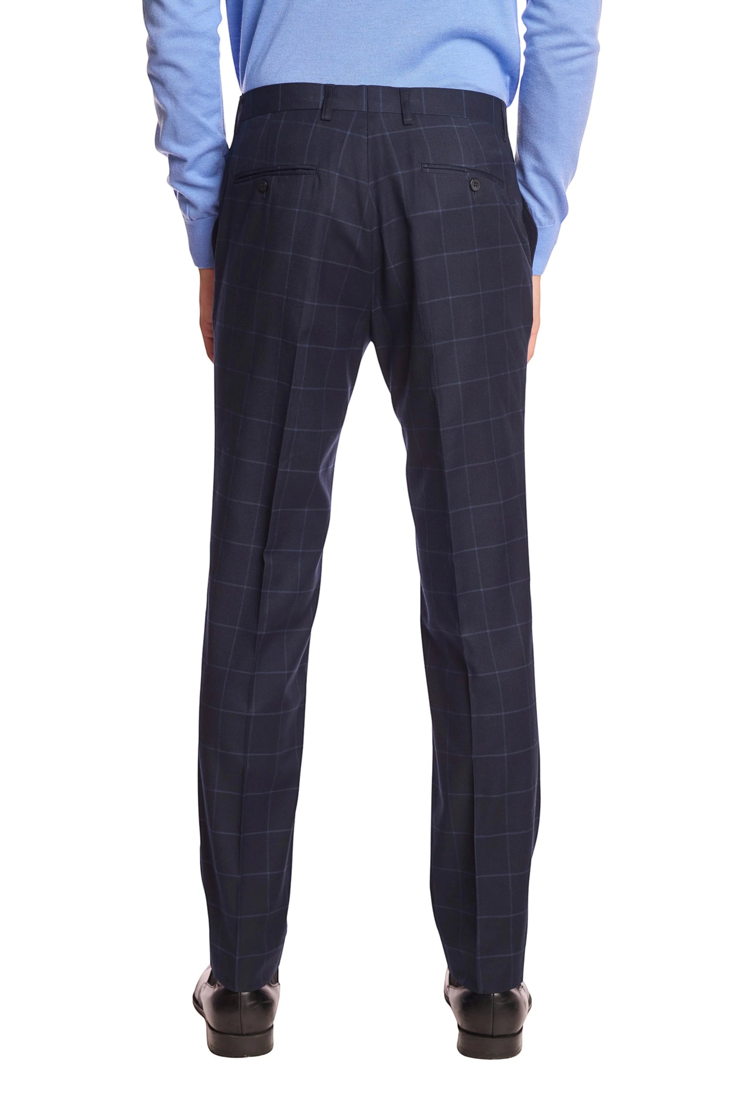 Navy Windowpane Pant