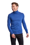 Luxe Fine Gauge Turtleneck Vibrant Blue