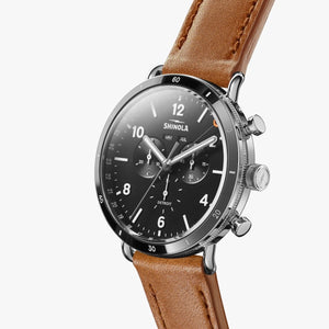 The Canfield Sport 45mm - Bourbon Leather Strap
