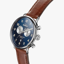 Load image into Gallery viewer, The Canfield Chrono - Dark Cognac Leather Strap

