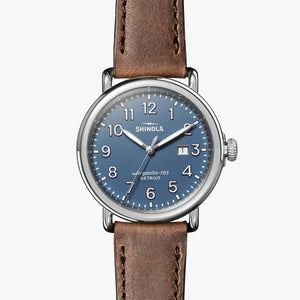 The Runwell 41MM - British Tan Leather Strap