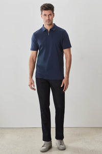 The Barakett Zip Polo - Blue Night