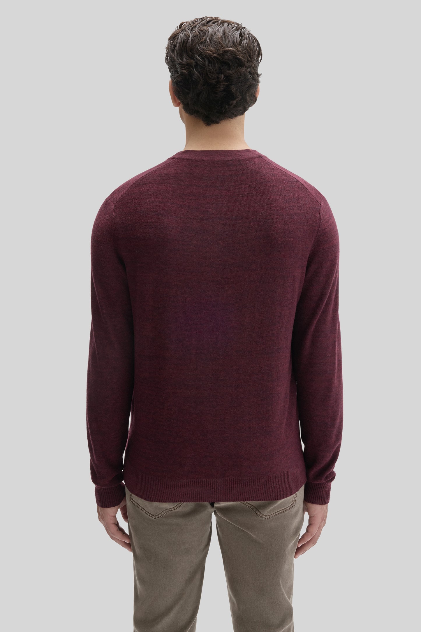 Aranda Henley Sweater - Deep Bordeaux