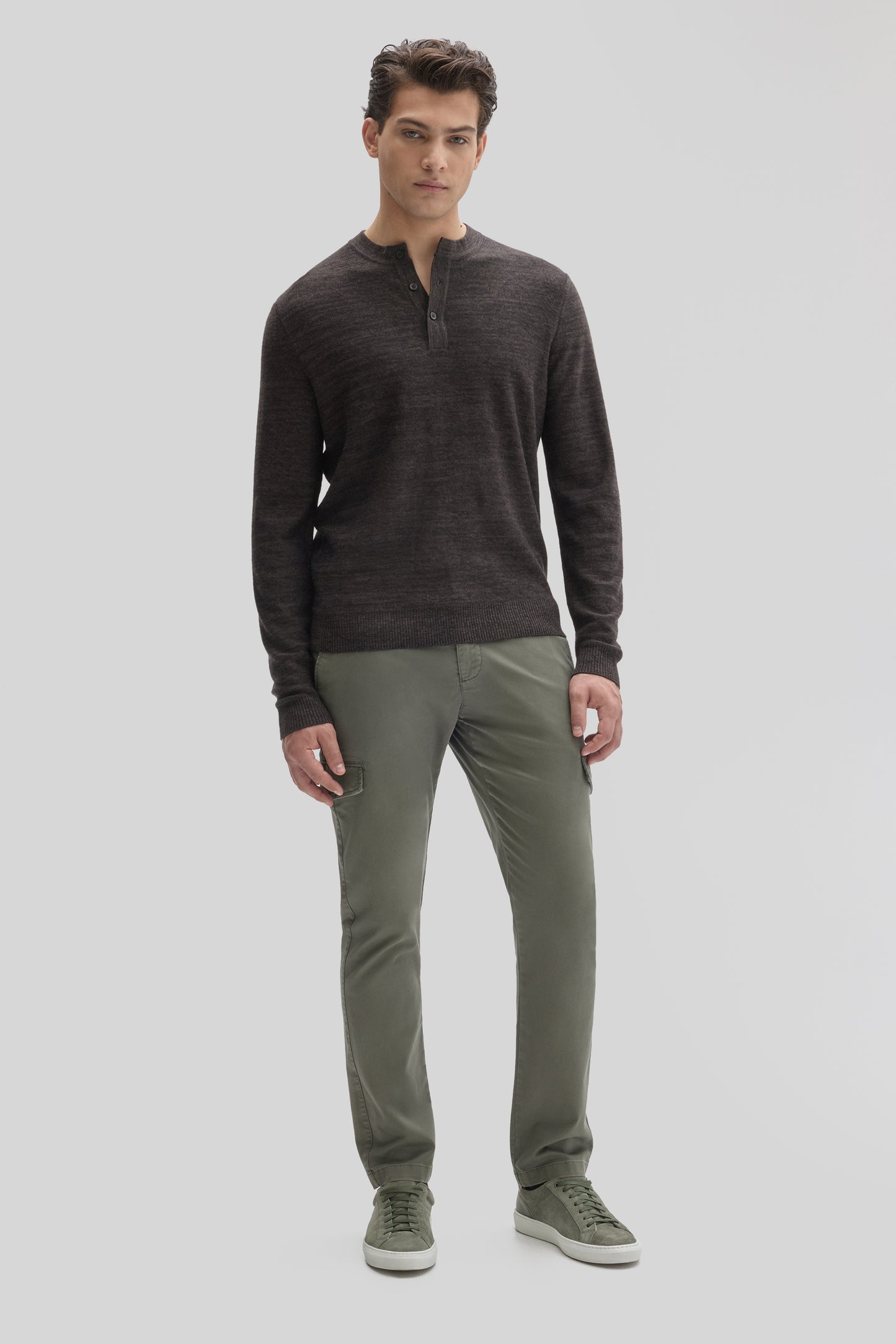 Aranda Henley Sweater -  Espresso