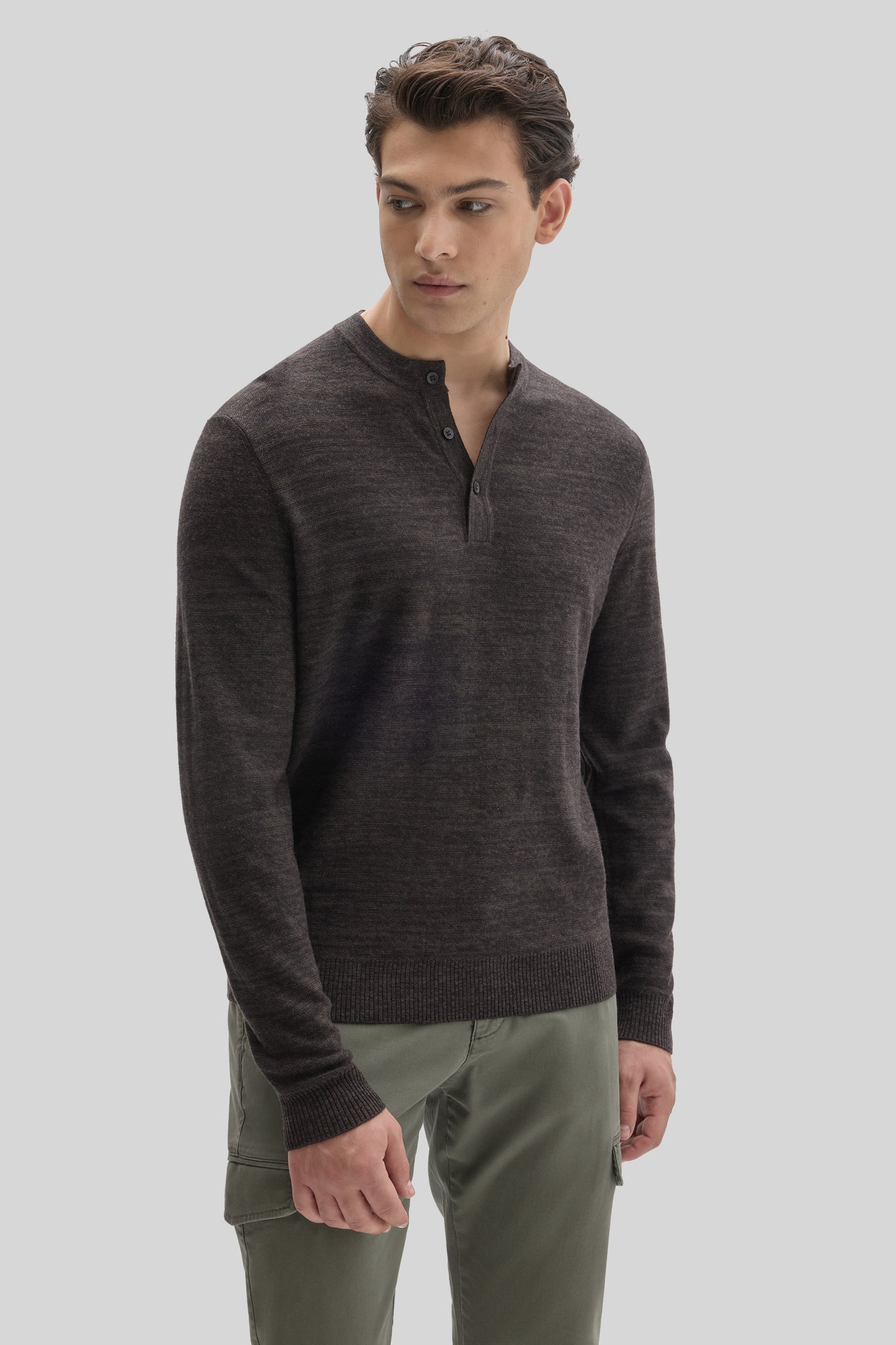 Aranda Henley Sweater -  Espresso