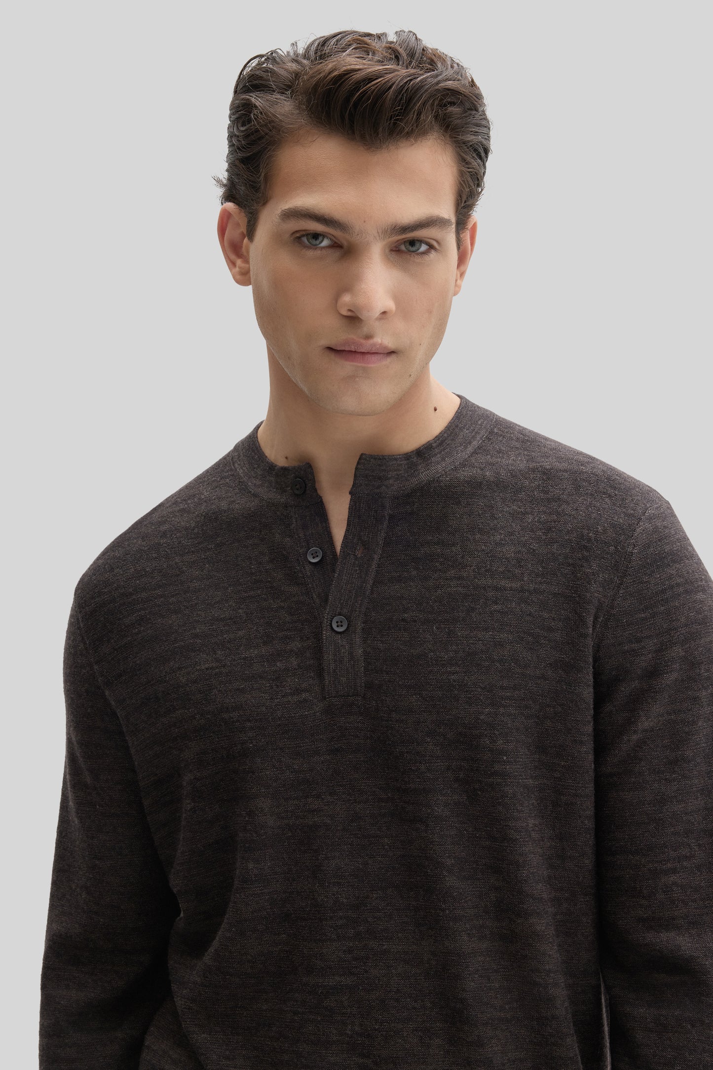 Aranda Henley Sweater -  Espresso