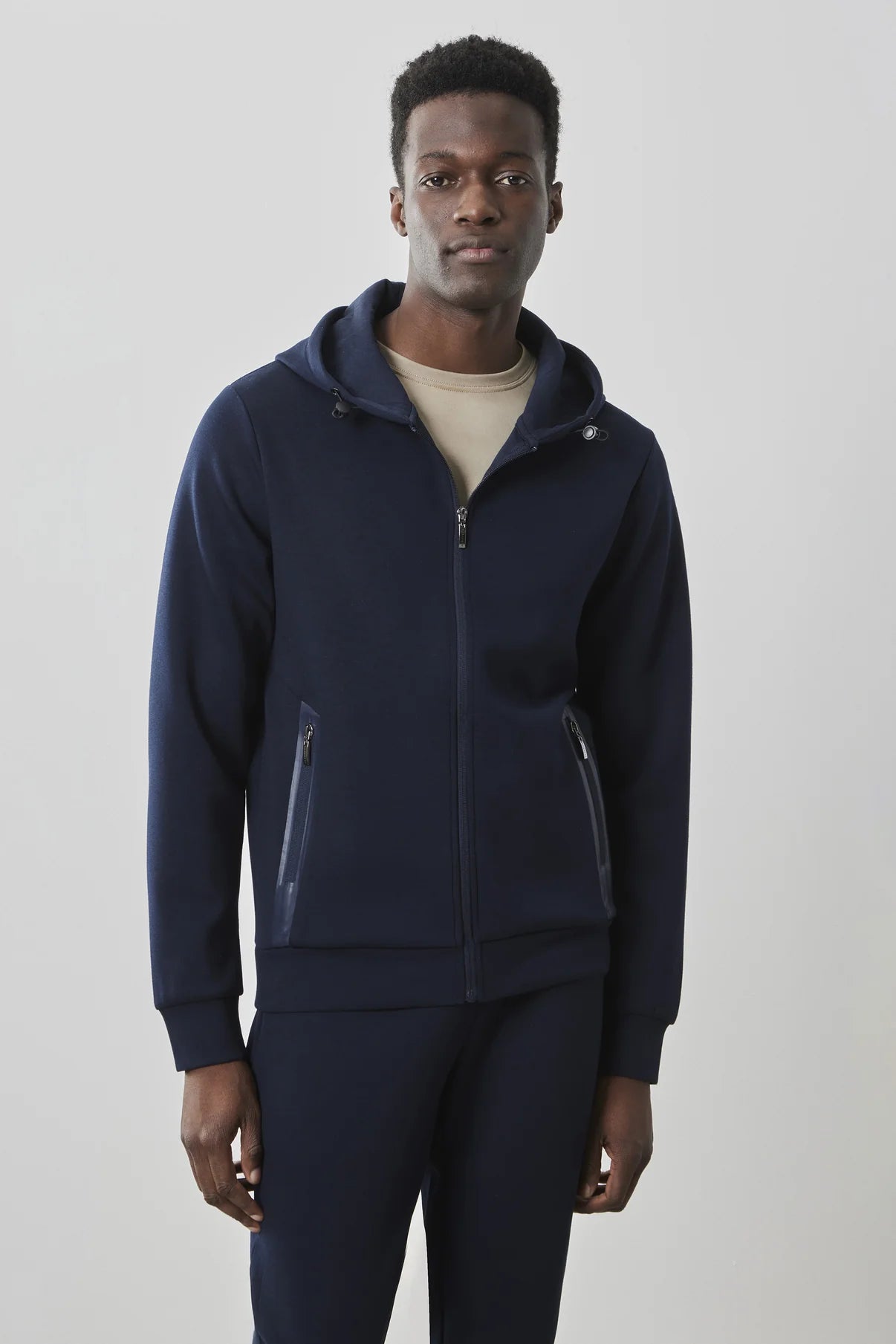 Robert Barakett Brixton Zip Hoodie Navy