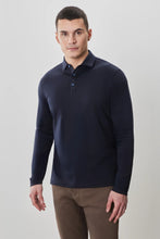 Load image into Gallery viewer, The Barakett Long Sleeve Herringbone Polo
