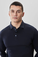 Load image into Gallery viewer, The Barakett Long Sleeve Herringbone Polo
