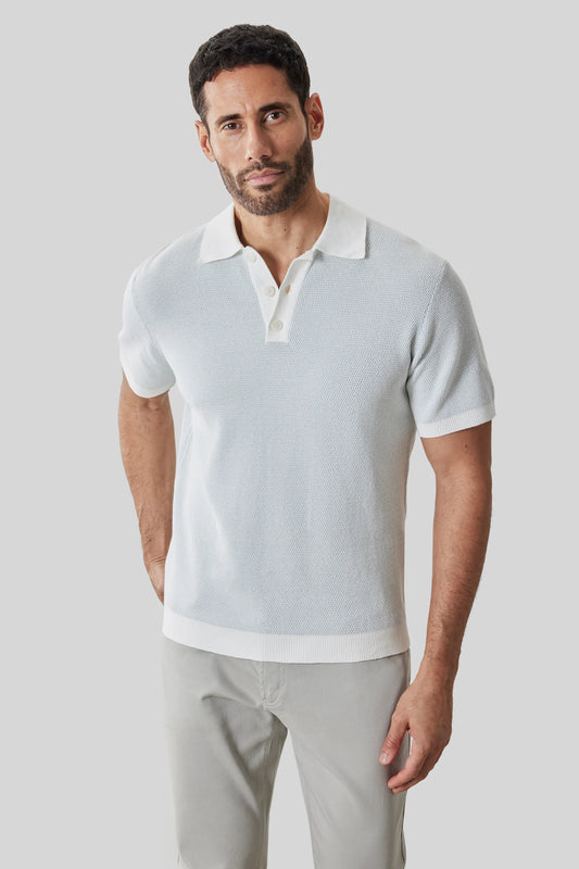 Ronric Sweater Polo - Dusty Teal