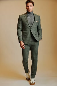 Dover Notch Jacket - Sage Windowpane