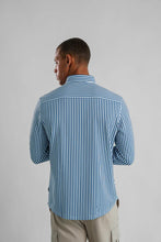 Load image into Gallery viewer, Apex Pique Sunday Stripe - Gibraltar Sea Navy
