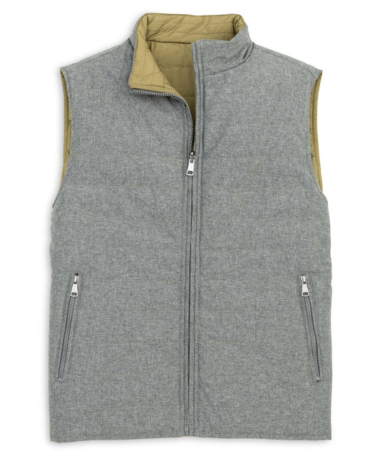 Reversible Quilted Vest - Charcoal