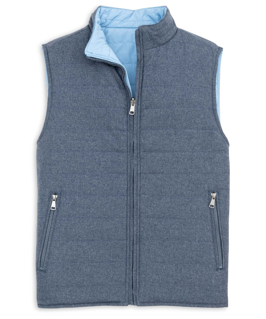 Reversible Quilted Vest - Denim