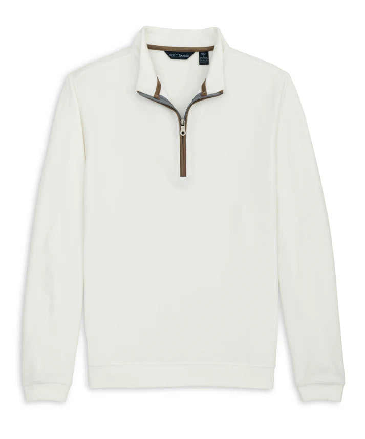 Stretch Heather Fleece Pullover - Winter White
