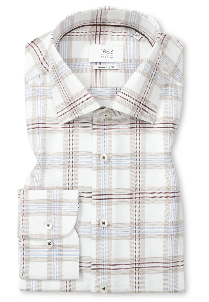Premium Plaid Twill - Light Brown