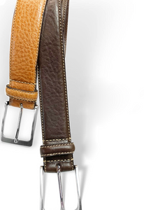 Genuine Leather Belt - Saddle Tan