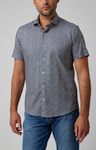 Load image into Gallery viewer, Navy Daisies Short Sleeve Shirt - Navy
