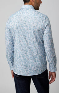 Aqua Roses Long Sleeve Shirt