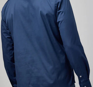 Solid Woven Dry Touch Shirt -Navy