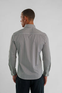 Apex Dark Brown Bengal Stripe Long Sleeve Shirt