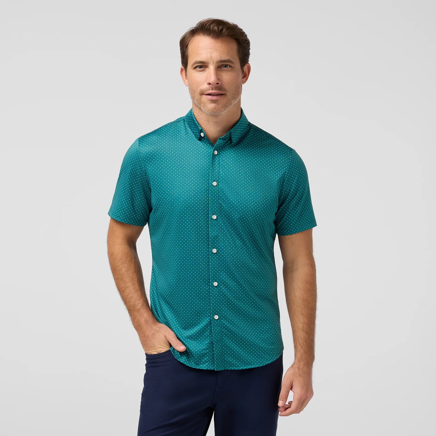 Halyard Short Sleeve - Dark Teal Dot