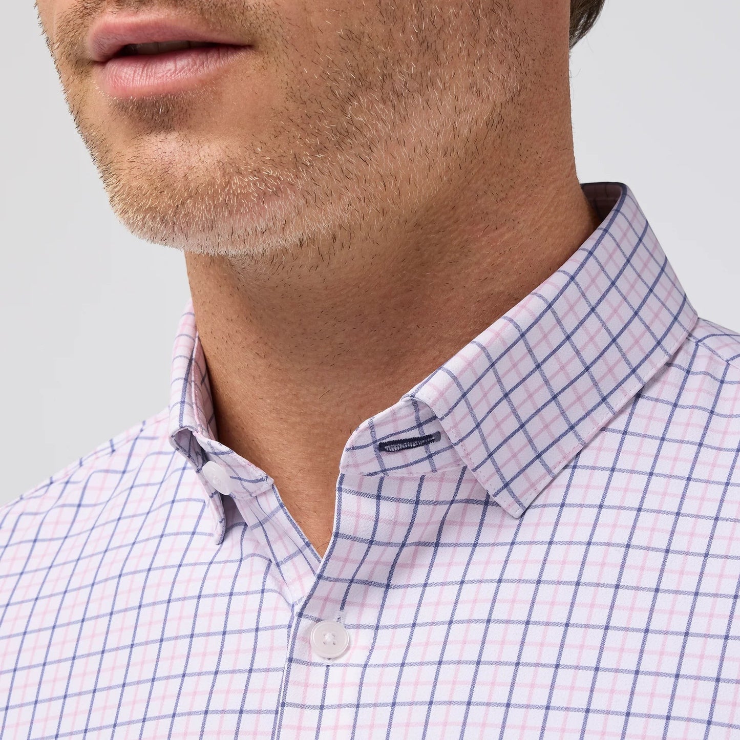 Leeward  Dress Shirt - Pink Salt Wyatt Plaid