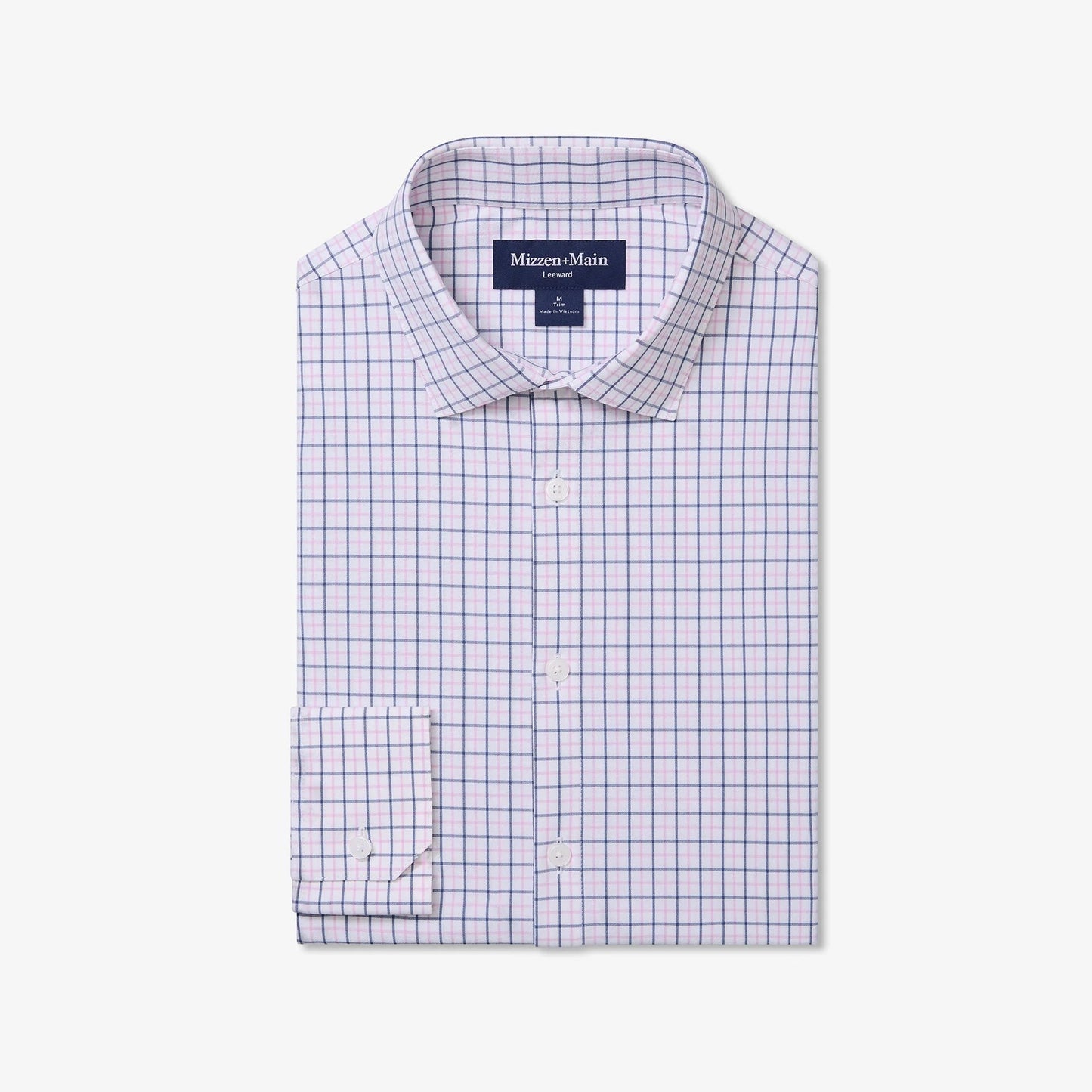 Leeward  Dress Shirt - Pink Salt Wyatt Plaid
