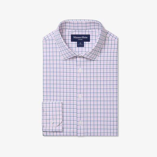 Leeward  Dress Shirt - Pink Salt Wyatt Plaid