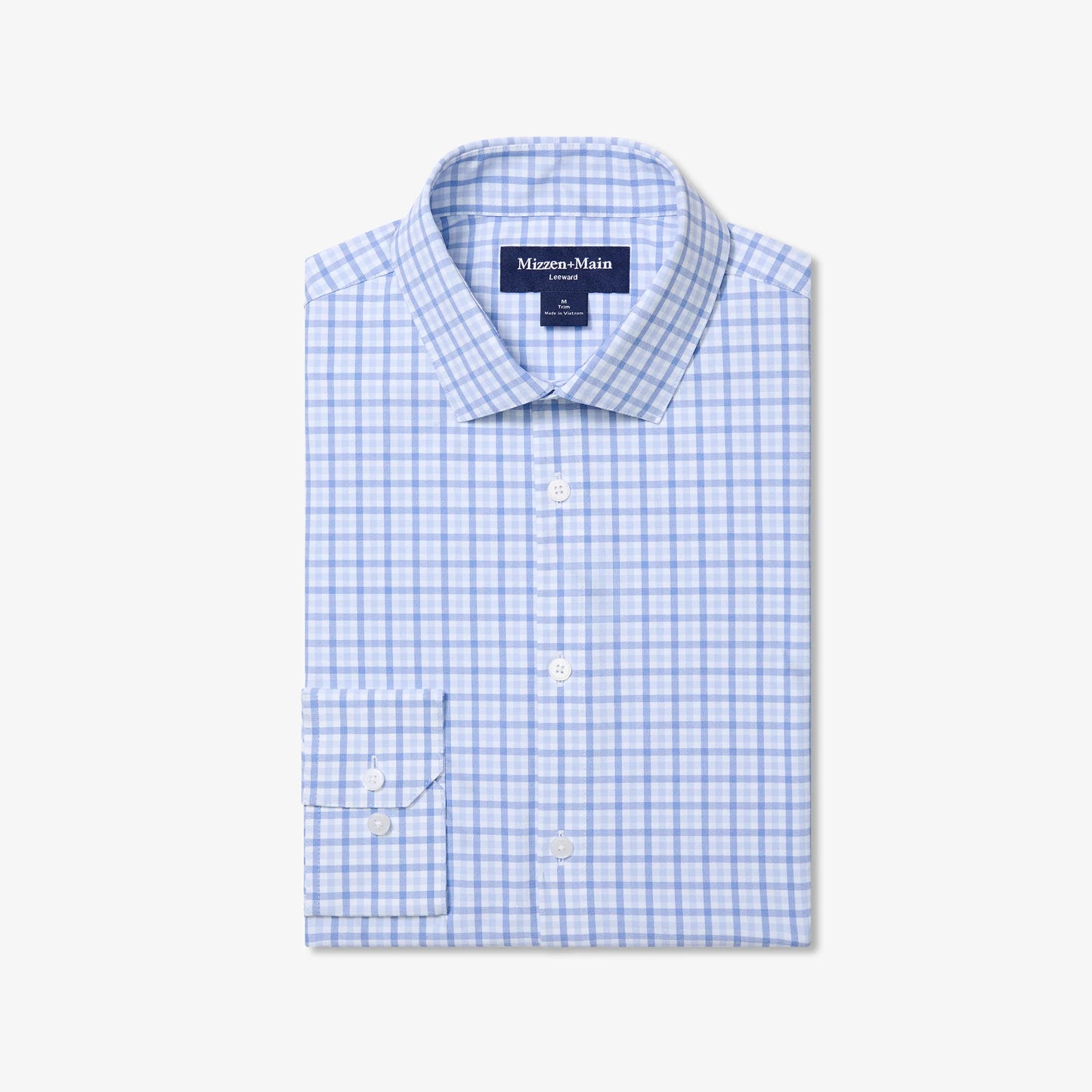 Leeward  Dress Shirt - Skyline Blue Miles Plaid