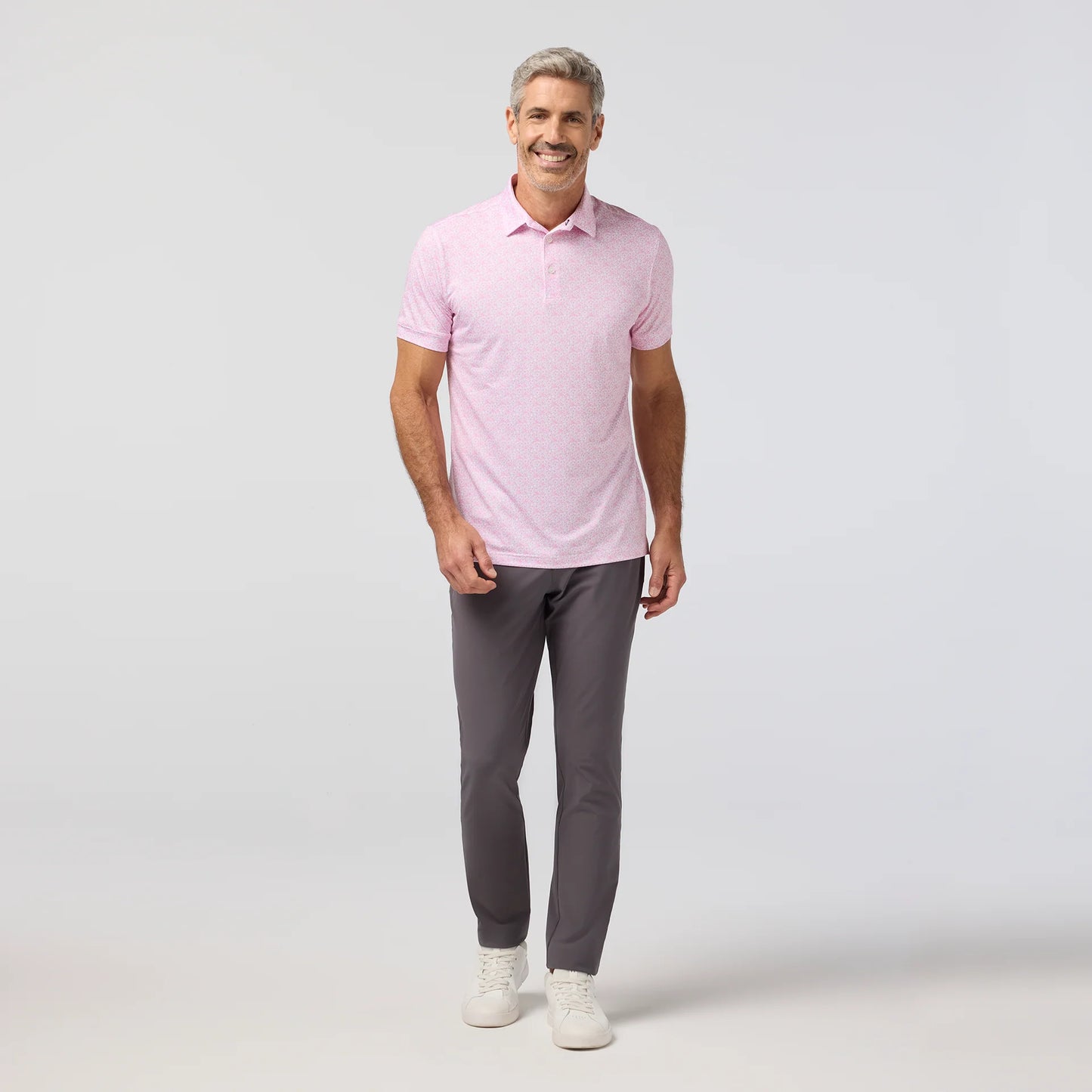 Versa Polo - Pink Azaleas Outline